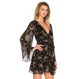 Free People Bell Sleeve Floral Dress